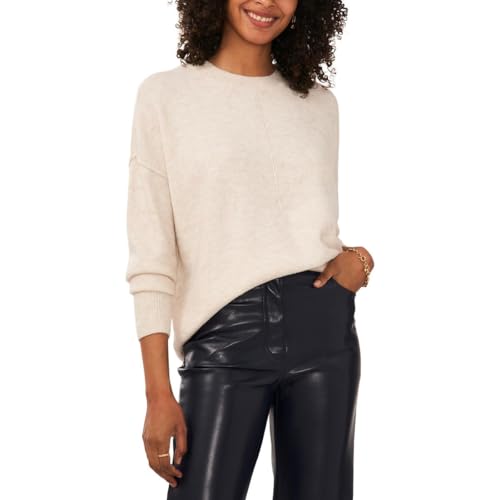 Vince Camuto Women's Long Sleeve Extend Shoulder Center Facing Seam