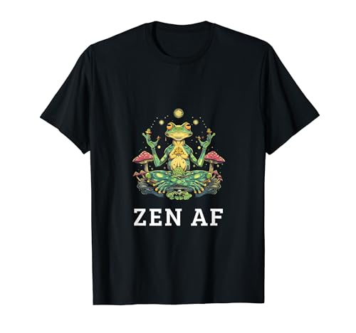Zen AF Spiritual Frog Mystical Meditation T-Shirt
