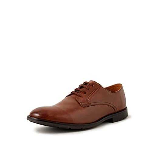 Clarks Ronnie Walk, Zapatos de Cordones Derby para Hombre, Marrón (British Tan Lea British Tan Lea), 44 EU