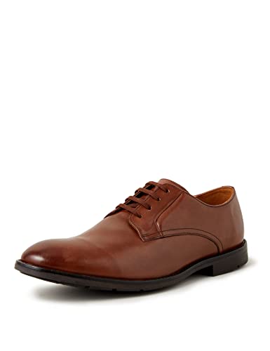 靴 Clarks Banbury Lace British Tan Leather Clarks Mens Banbury Lace Formal Shoes, British Tan Lea, 39.5