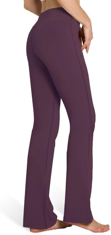 Houmous S-XXXL 29''31''33''35'' Inseam Women's Cotton Bootcut Pants Inner Pocket - Image 4