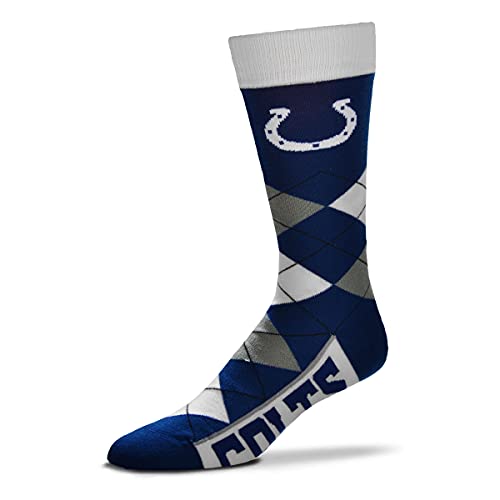 FBF Standard NFL Argyle Line Socks, Team Color, One Size