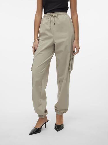 Vero Moda Women's Trousers Vmkimberly Hw Cargo Pant Noos, Abbey Stone :  Amazon.nl: Fashion