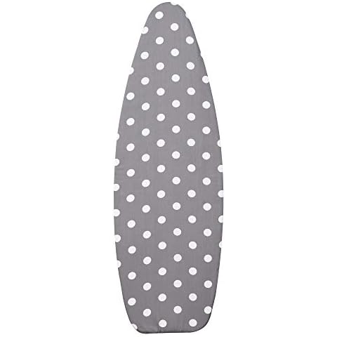 SHERWOOD Ironing Board Cover 135x45cm Extra Thick Pad Resists Scorching and Staining Adjustable Size Iron Board Cover Elastic Edge Fit Large and Standard Iron Boards -Grey Bubble Pattern Cover