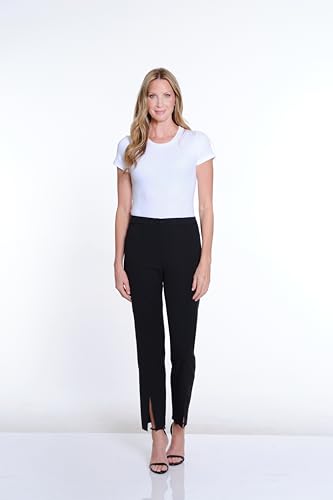 SLIM-SATION Women's Zip Front Hem Vent Ankle Pant2