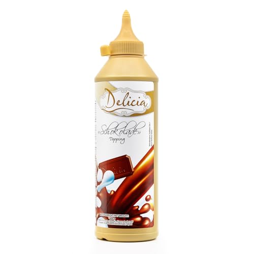 'Schokolade' Dessertsauce | Verführerischer Topping in einer 600g - Flasche | Delicia Dessertsoße - Vielseitige Verwendung - Entfalten Sie Ihre Kreativität