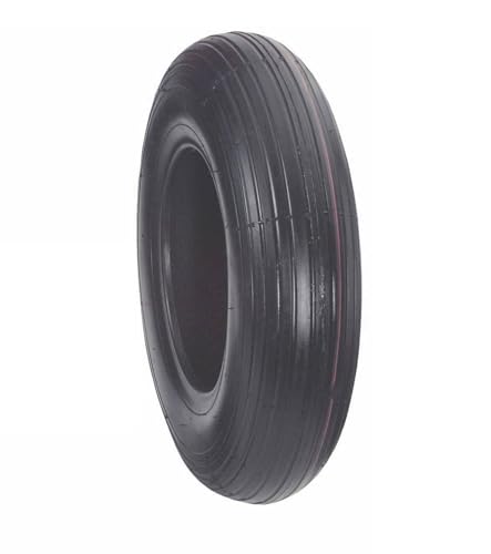Pneu de rechange pour roue de brouette - profil rainuré - 400 x 100 mm (4.80/4.00-8)
