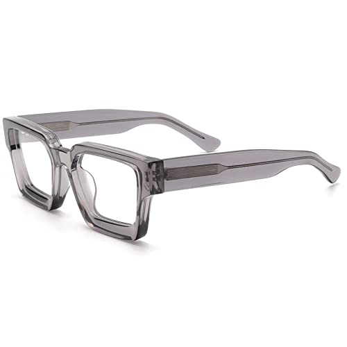 Lunettes de soleil carrées polarisées gris clair transparent pour homme et femme UV400