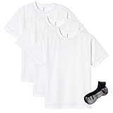 [グリマー] ＵＶドライTシャツ 3枚組 Sportsソックスセット ホワイト L