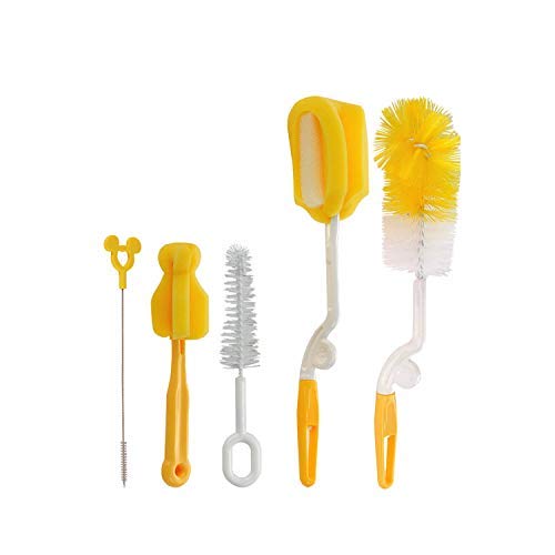 Adore Bottle Nipple and Straw Cleaning Kit, Multi Color Feeding Bottle Cleaner Brush (Cleaning Brush Kit) (5 in 1 Kit)-image-8