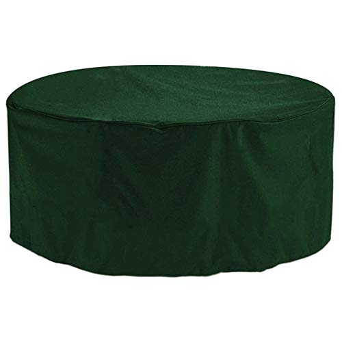 Preisvergleich Produktbild STZYY Runde Gartenmöbelabdeckungen, Terrassentischabdeckungen, wasserdichte Outdoor-Feuerstelle, runde Tische und Stühle, Winterabdeckungen, einfach zu installieren, grün, 362 x 100 cm