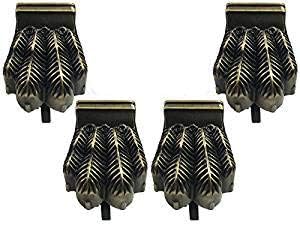 Set of 4x Large Claw Foot/Feet Castors Wheels 32mm / 1 1/4" - for Reproduction Dining Tables, Traditional Style Feet, Antique Finish - Inadam Furniture
