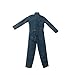 1/12 Action Figure Clothes,Jumpsuit for 6 inch Male Action Figures,6 inch Miniature Clothing (Lake Blue)