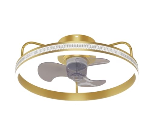 Ventilador de Techo con luz, Control Remoto, Estilo escandinavo, 40 cm/50 cm, 3 aspas, 3 velocidades, 3 Colores, para Dormitorio, Comedor y Cocina.