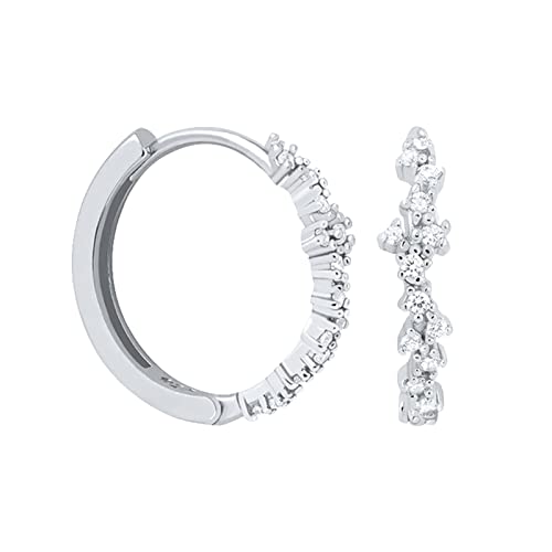 Boucles d'oreilles créoles argent et zircone pour illuminer vos journées