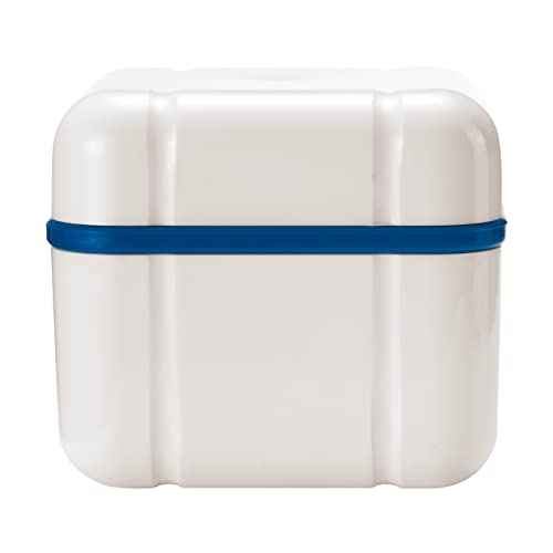 Curaprox BDC Cleaning Box | Per protesi e apparecchi di contenzione | Scarico integrato per pulizia efficace | Blu | Ideale con pastiglie BDC 105 | Made in Svizzera