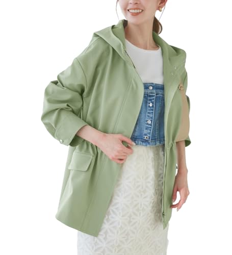 [ロペピクニック] 撥水・花粉ガード/ミドル丈マウンテンパーカ スプリングコート カーキ系（38） 38