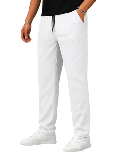 Image of Paralians Men's Polyester Straight Fit Track Pants with Flexi Waistband, Stretchable Mid-Rise Joggers for Sports, Gym & Casual Wear Pants Men