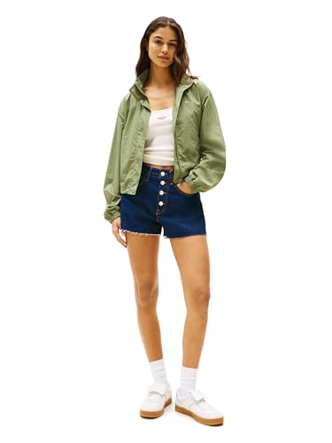 Tommy Jeans Women's Lightweight Varsity Windbreaker Jacket with Logo Detail4