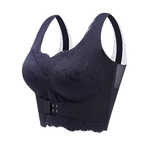 Sujetador con Aros Y Relleno - Sujetador Deportivo sin Costuras con Cierre Frontal para Mujer de Talla Grande con diseño de sujeción y Aros cómodos Ropa Interior Ballet