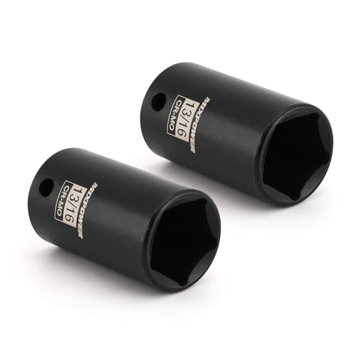 MIXPOWER 3/8 & 1/2 Drive 13/16 5 Point Utility Socket CR-MO Impact Grade Penta Socket 2PCS