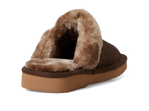 Image of ARIAT Women's Jackie Square Toe Warm Soft Genuine Suede Leather Indoor Outdoor Slippers with Plush Collar