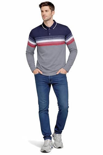 Image of SANE ORIGINALS Full Sleeves Textured Polo Tshirt for Men with Pocket || Long Sleeves Collar and Pocket T-Shirt for Men