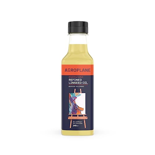 Aeroplane - Aceite de linaza refinado para artistas - Reducción del amarilleamiento, suministro de arte premium | 240 ml