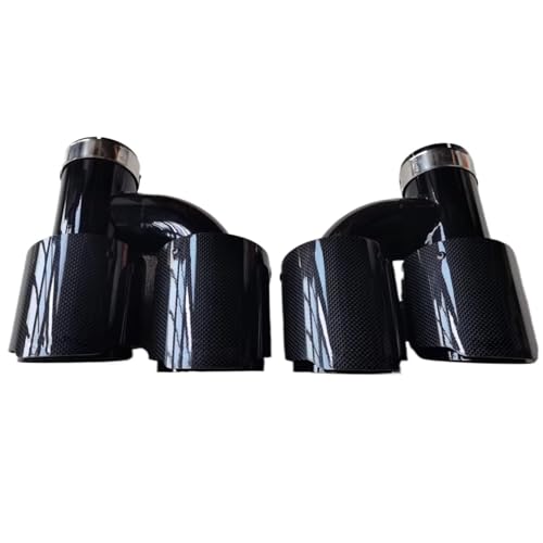 Tuyau échappement voiture carbone brillant type H pour remplacer un pot rouillé