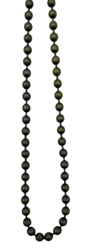 Premium Roller Blind Metal Beaded Pull Chain - Continuous Loop (25cm Drop, Antique Brass), 25W x 25H cm