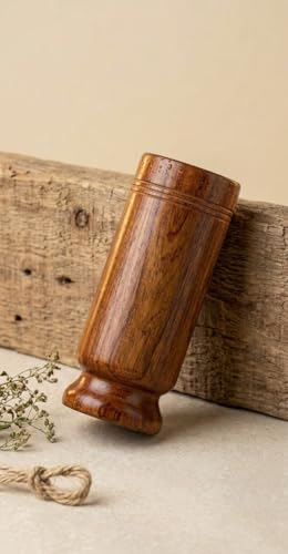 Image of Vijaysaar Wood Herbal Glass for Diabetes, Ayurvedic Tumbler, 90 ml Capacity, Natural Finish | Sugar Control Vijaysar Wood Glass for Diabetic Patients