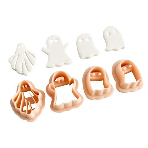Cortadores de galletas de fantasmas de Halloween, cortador de galletas de Halloween, cortador de galletas divertido, cortadores de galletas para vacaciones, decoración de fantasmas, cortadores de
