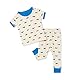 Hatley Baby-Jungen Organic Cotton Short Sleeve Pyjama Set Kleinkind-Schlafanzughosen, Nautical Whales, 80