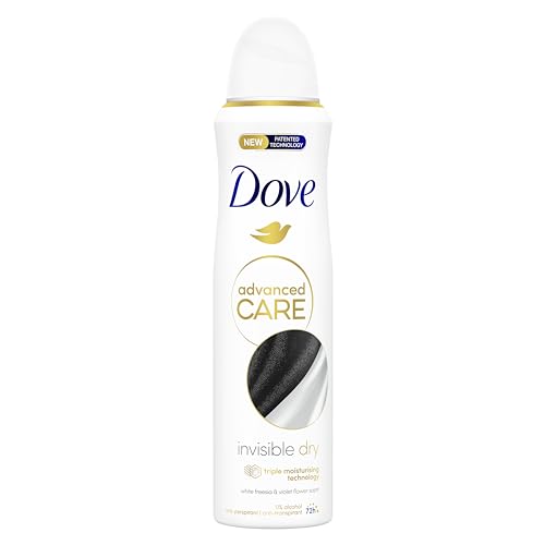 Dove Deodorante Spray Advanced Care Invisible Dry, Con Formula Idratante E Delicata Sulla Pelle, Formula Anti-Macchia, Pelle Asciutta Fino A 72 Ore, D
