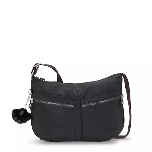 Kipling Bolsa tiracolo Izellah, Black Noir, 12.25' L X 9.25' H X 5' D, Bolsa transversal Izellah
