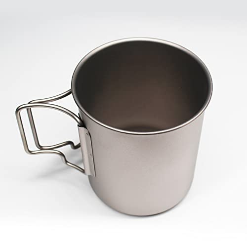 C·wildyfield Titanium Cup,450Ml Ultralight Titanium Coffee Cup Camping Mug For Travel,Daily,Hiking #TOP4