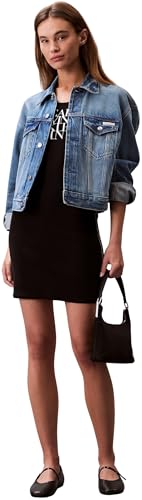 Calvin Klein Women’s Cotton Rib Mini Bodycon Dress, Black (Black), XS - Image 4