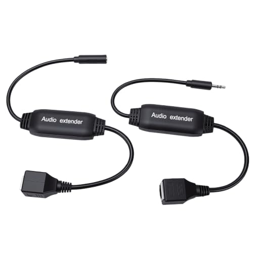 Extensor de sonido 3.5mm para cine en casa, disfrute de audio estéreo a 100m por RJ45