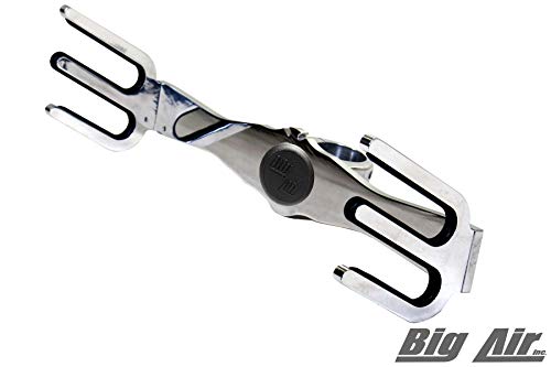 Big Air Hydro Universal Ski Rack (Polished Aluminium) - Holds 1 pair of skis - 2.5" Clamp with Neoprene Liners to accommodate Down to 2.375", 2.25", 2" and 1.875" Round tubing