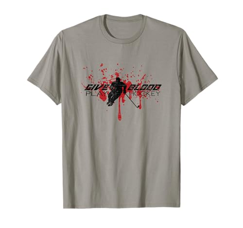 Give Blood Play Hockey - Ice Hockey Inspired Design Camiseta