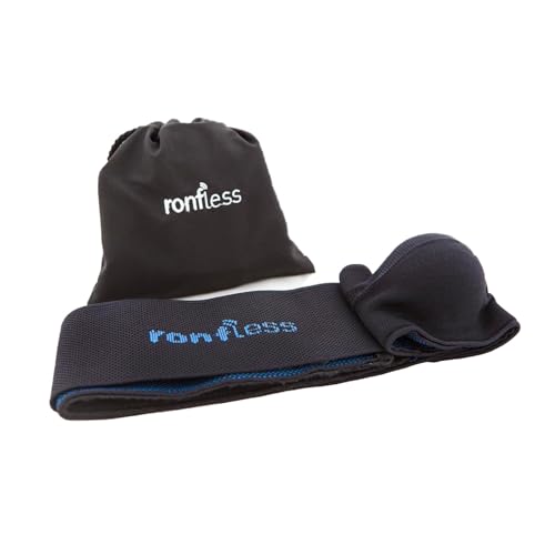 RONFLESS - Anti-Snoring Belt - Positional Therapy for Sleep Apnea Relief - Clinically Proven to Reduce Back-Sleeping by 79% - Adjustable - Oekotex Fabric - Includes Belt Extension for All Sizes