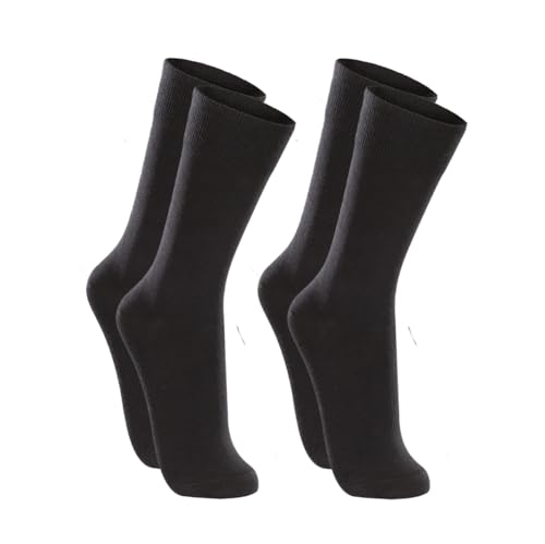 Lupo Kit 2 Pares de Meia Social Sportwear, Cano Longo 23cm, Algodão Ultrasoft, Preto, Tamanho Único 37-44