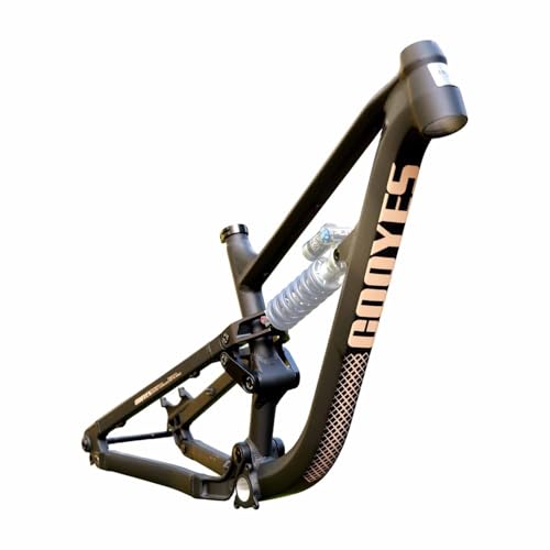 BSFHQS Full Suspension Mountain Bike Frame 27.5/29er 15/16.5/18inch Aluminium Alloy Disc Brake Frame DH/AM/Enduro Soft Tail Bike Frame 12 * 148mm Thru-Axle Boost(Black,29 * 18in)