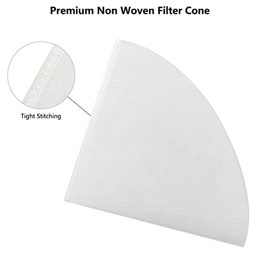 Weishuo Filterkegel aus Vliesstoff 50 Stück 4.5" Speiseölsieb Fritteusen-Ölfilter mit 1 Kegelhalter für Restaurants, Küchen, Cafés, Imbisswagen, Hotels – Bild 3