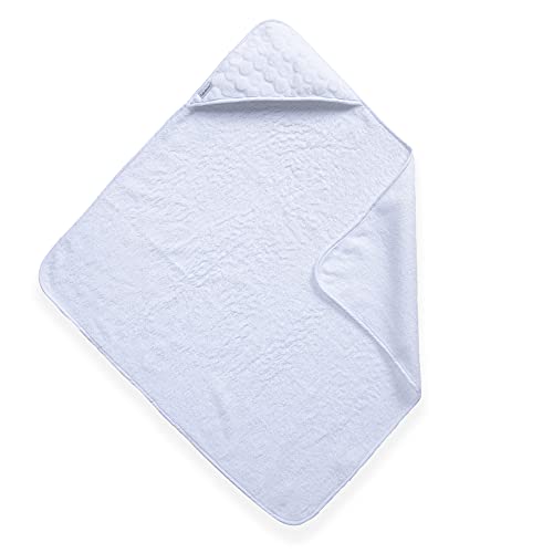 Clair de Lune | Marshmallow Hooded baby bath towel | 75 x 75 cm White | For Bath time | Super Soft Cotton/Terry Towelling |