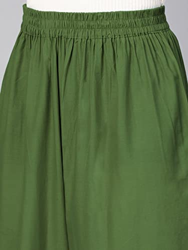 Image of Go Gazab - Stylish Women's Palazzo: Trendy Rayon Solid Color Ethnic Wear Palazzo
