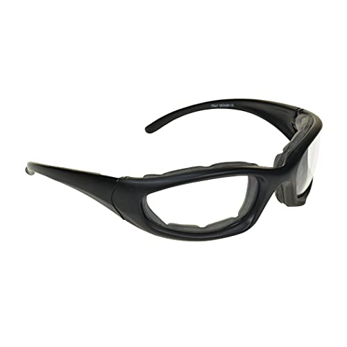 Bikershades Motorcycle Riding Glasses Padded Safety Polycarbonate Clear Lens Men Women