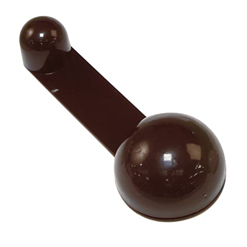 Amig - Fermaporta adesivo per porte di passaggio | Diametro 40 x 27 mm x 108 mm | Modello 404 | Plastica | Marrone | Fissaggio sul pavimento | Spessore massimo della porta 45 mm