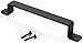 SMARTSTANDARD 12 Inch Barn Door Handle Rustic Black Long Solid Metal Pull Fits Barn Door Gate Garage Shed, Pack of 1