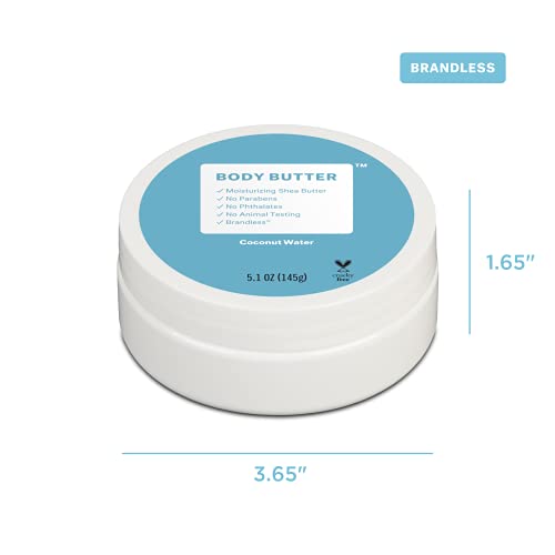 Brandless Coconut Water Body Butter | Moisturizing Body Butter With Hydrating Shea Butter | Smoothing Coconut Water Body Cream | All Skin Types | Paraben, Phthalate, Sulfate, Cruelty Free | Vegan Formula | 5.1 Fl Oz #TOP5